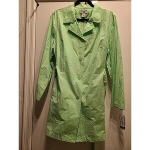 NWT $84 DUCK HEAD Women Light Green Belted Trench Coat-Unlined-Light Weight Sz12